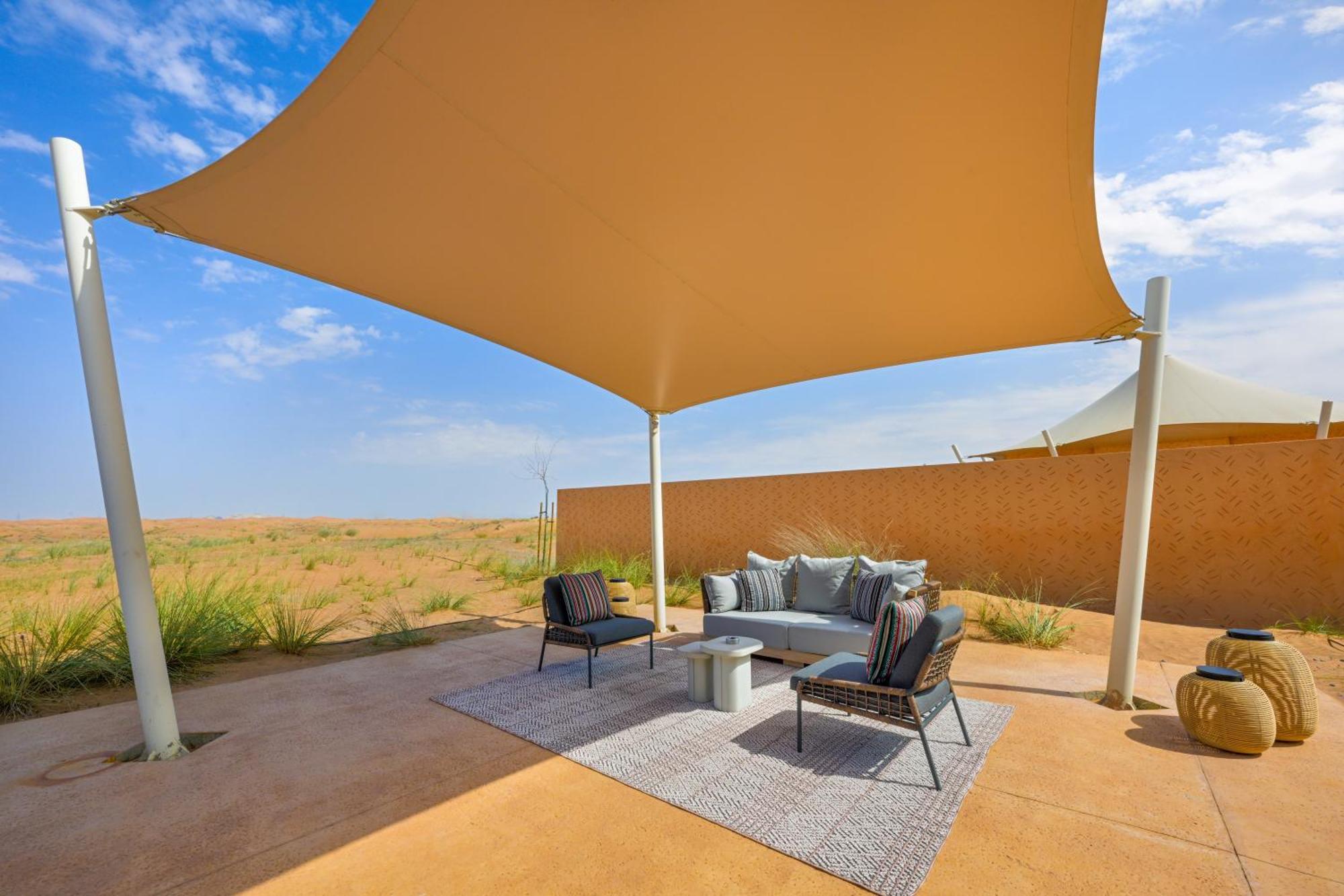 فندق Al Badayer Retreat By Sharjah Collection Margham المظهر الخارجي الصورة A shade sail at the Al Maha Desert Resort, Dubai